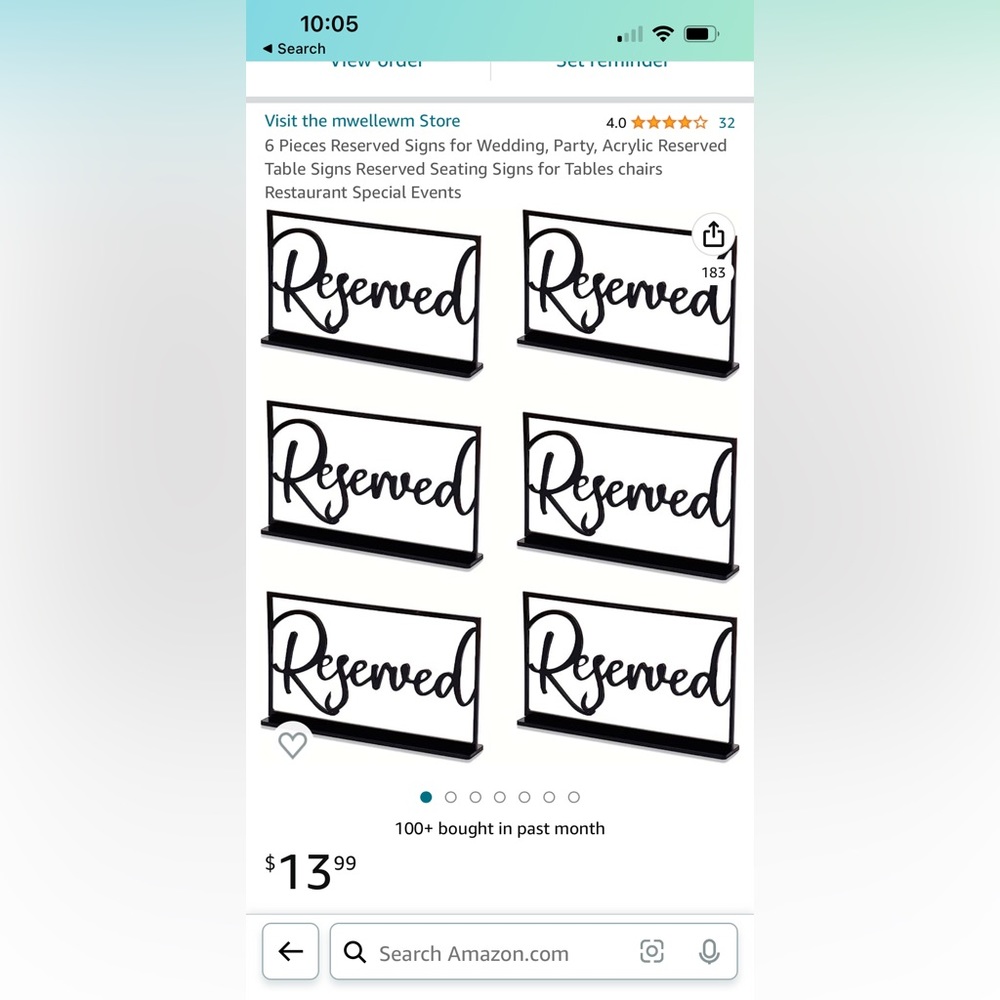 Reserved signs